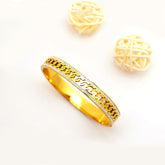 Cuban Cut Crystal Edge Bangle